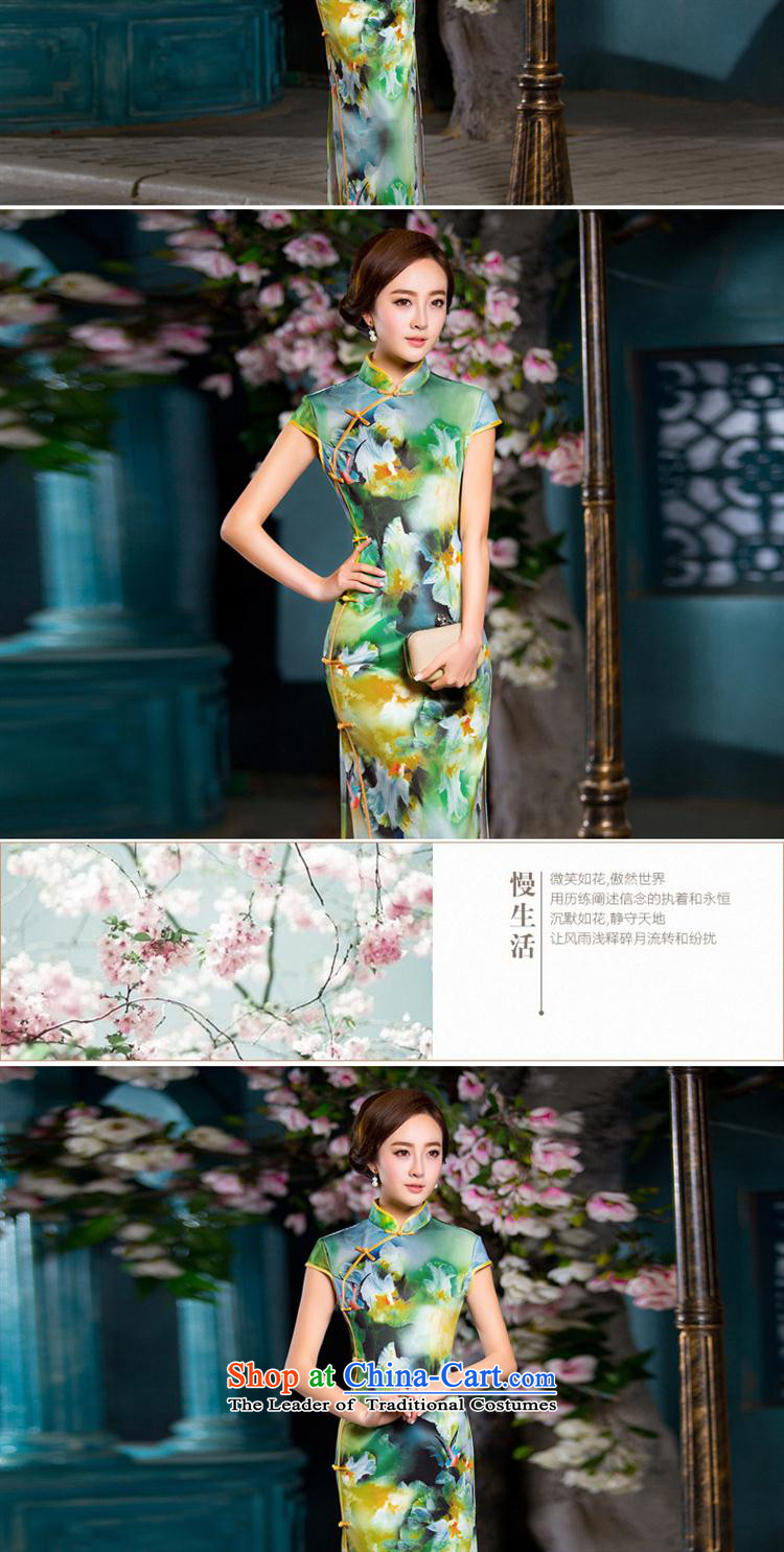 Mano-hwan's Summer 2015 new long retro graphics thin cheongsam dress uniform color pictures show S picture, prices, brand platters! The elections are supplied in the national character of distribution, so action, buy now enjoy more preferential! As soon as possible.
