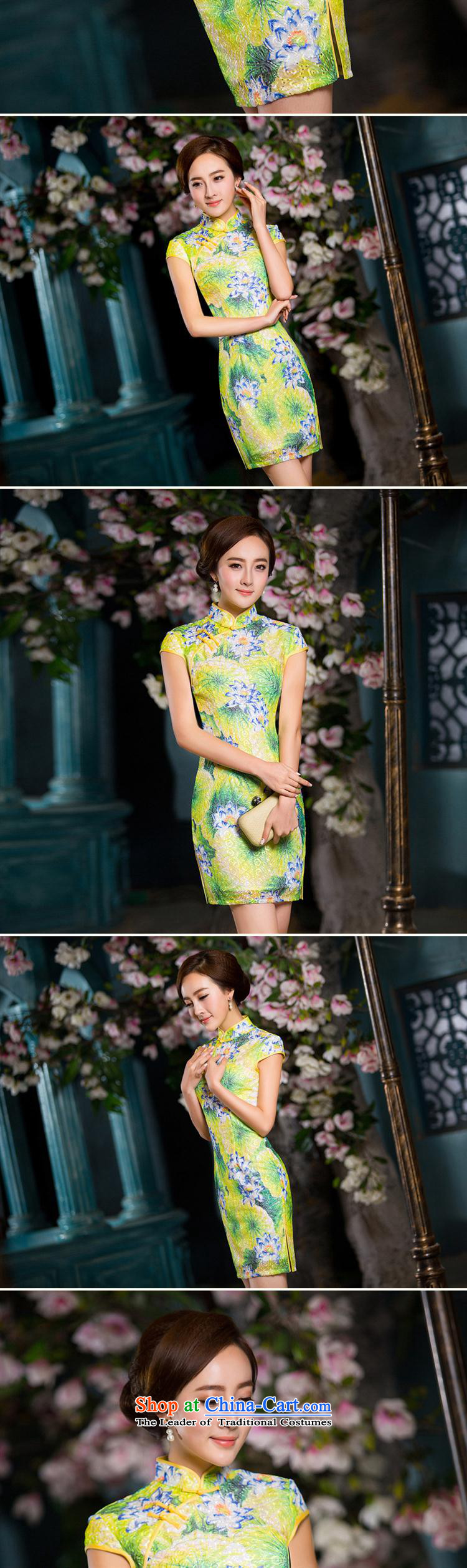Mano-hwan's new composite lace improved Stylish retro cheongsam dress uniform color pictures show dresses , prices, picture L brand platters! The elections are supplied in the national character of distribution, so action, buy now enjoy more preferential! As soon as possible.