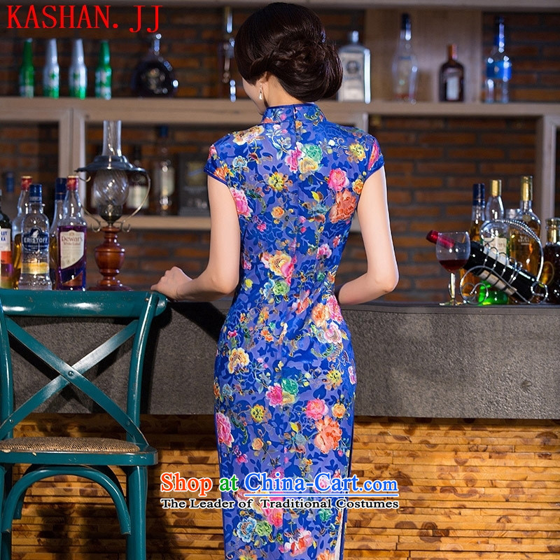 Mano-hwan's traditional qipao new summer and fall of 2015 Silk Dresses women of Qipao/picture stamp color S Card (KASHAN.JJ bandying Susan Sarandon) , , , shopping on the Internet