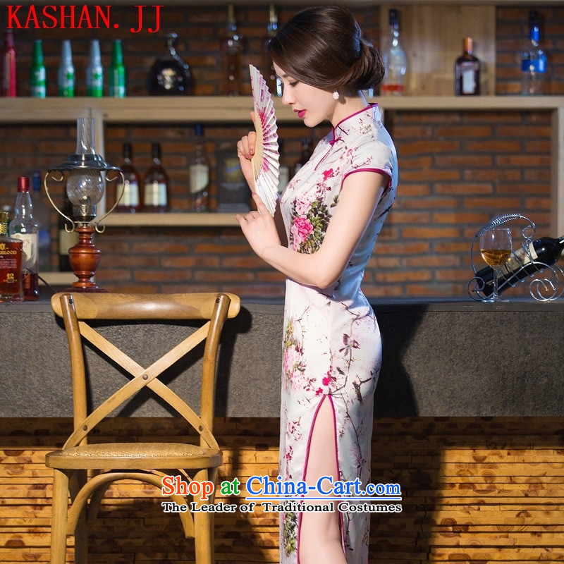 Mano-hwan's 2015 Spring/Summer Load New Silk Cheongsam retro long silk dresses temperament dress clothes picture color XL, Susan Sarandon bandying (KASHAN.JJ card) , , , shopping on the Internet
