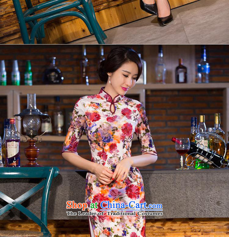 Mano-hwan's new 2015 cheongsam silk dresses of the Republic of Korea and the pretty Callejon de las Flores in traditional long qipao/picture color S picture, prices, brand platters! The elections are supplied in the national character of distribution, so action, buy now enjoy more preferential! As soon as possible.