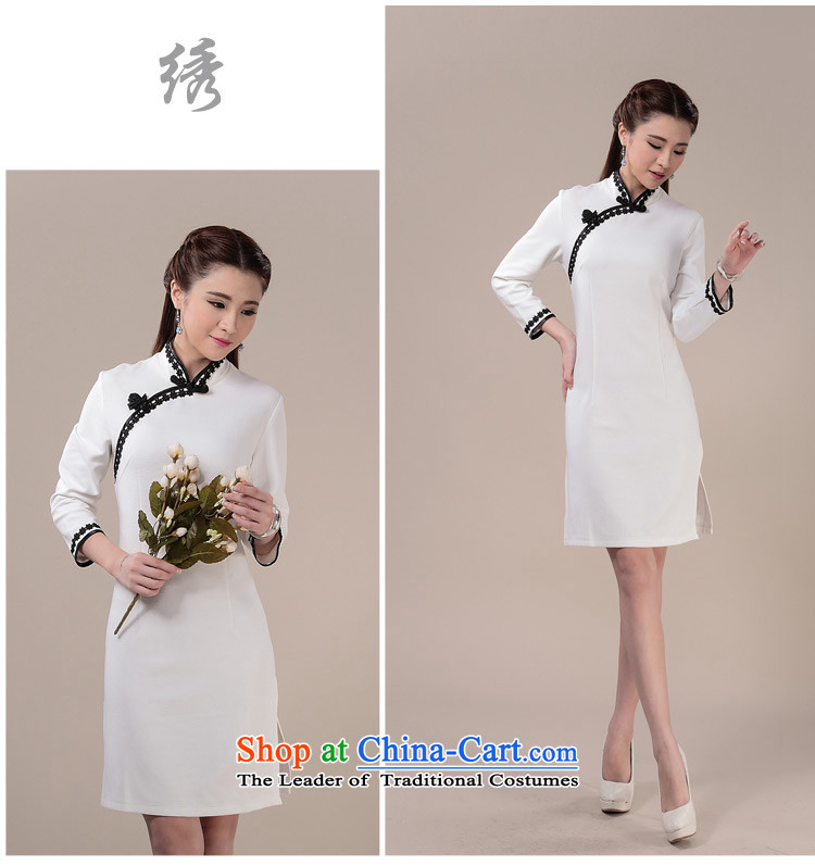 Opertti the 2015 autumn and winter Platinum New Daily knitting sweet arts cheongsam dress ethnic antique dresses blue qipao L picture, prices, brand platters! The elections are supplied in the national character of distribution, so action, buy now enjoy more preferential! As soon as possible.