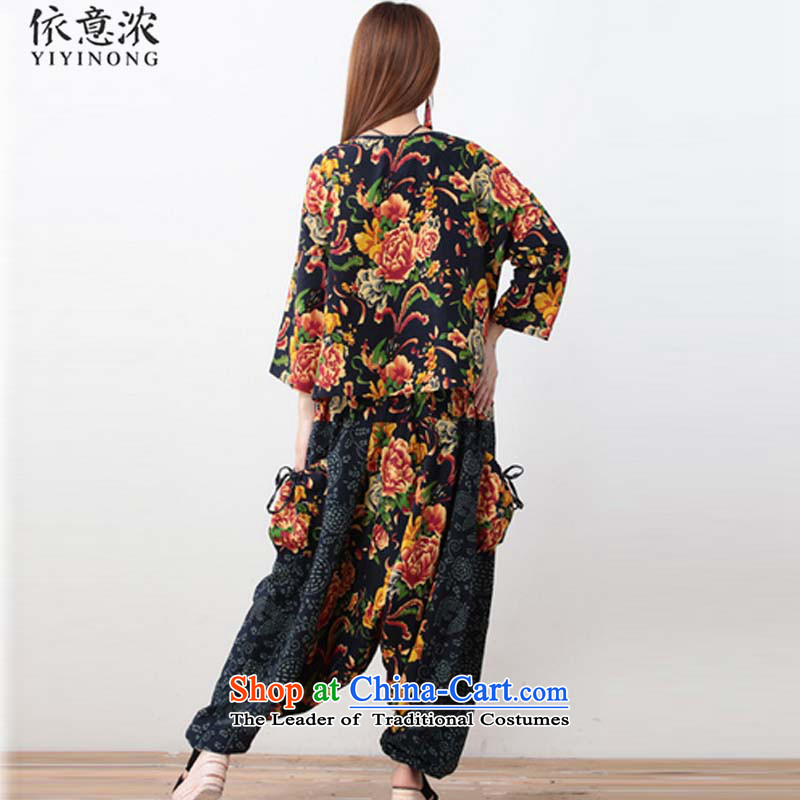 In accordance with the intention of ethnic thick ladies casual clothes hanging down trousers two civil sets installed square black M to serve dance to enrichment (YIYINONG) , , , shopping on the Internet