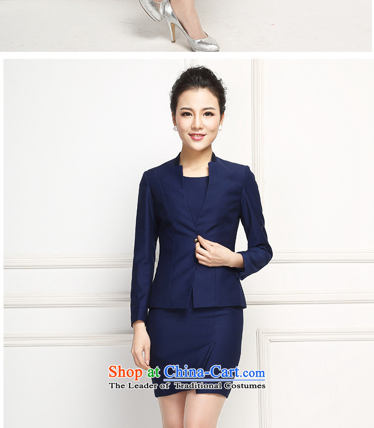 Web soft clothes for autumn and winter 2015 New Product Version Korea attire, long-sleeved jacket minimalist wild jacket blue jacket + dresses XL Photo, prices, brand platters! The elections are supplied in the national character of distribution, so action, buy now enjoy more preferential! As soon as possible.