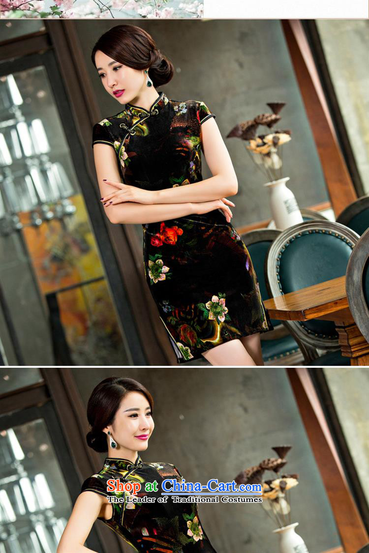 Web soft clothes 2015 new autumn and winter large retro in style qipao older mother velvet cheongsam dress photo color M brand, prices, picture platters! The elections are supplied in the national character of distribution, so action, buy now enjoy more preferential! As soon as possible.