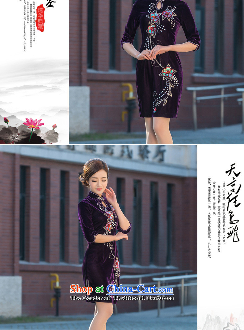 The new 2015 involved and wool short-sleeved daily manual qipao retro short, thin embroidery qipao Sau San video dresses figure XL Photo, prices, brand platters! The elections are supplied in the national character of distribution, so action, buy now enjoy more preferential! As soon as possible.