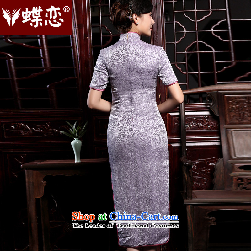 Butterfly Lovers 2015 Autumn new stylish improvement of qipao dresses retro short-sleeved long Silk Cheongsam figure - pre-sale 5 days XXL, Butterfly Lovers , , , shopping on the Internet