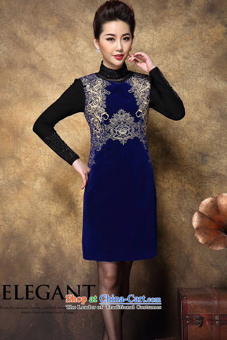 Mano-hwan, Korean autumn velvet embroidery sleeveless dresses in older women's blue XL Photo, prices, brand platters! The elections are supplied in the national character of distribution, so action, buy now enjoy more preferential! As soon as possible.
