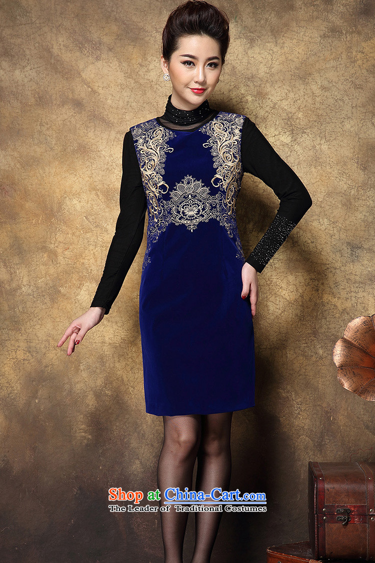 Mano-hwan, Korean autumn velvet embroidery sleeveless dresses in older women's blue XL Photo, prices, brand platters! The elections are supplied in the national character of distribution, so action, buy now enjoy more preferential! As soon as possible.