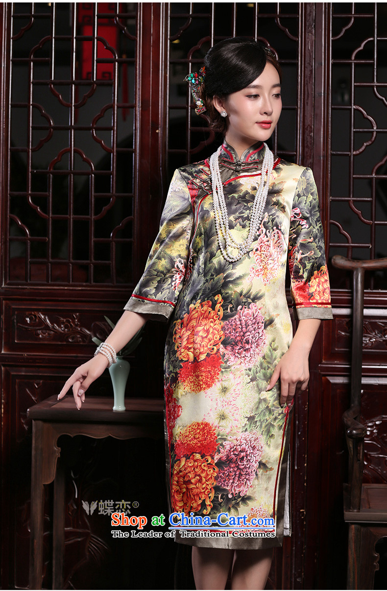 Butterfly Lovers autumn 2015 installed new 2 side of the retro long cheongsam dress improved stylish Silk Cheongsam figure - pre-sale 5 days L pictures, prices, brand platters! The elections are supplied in the national character of distribution, so action, buy now enjoy more preferential! As soon as possible.