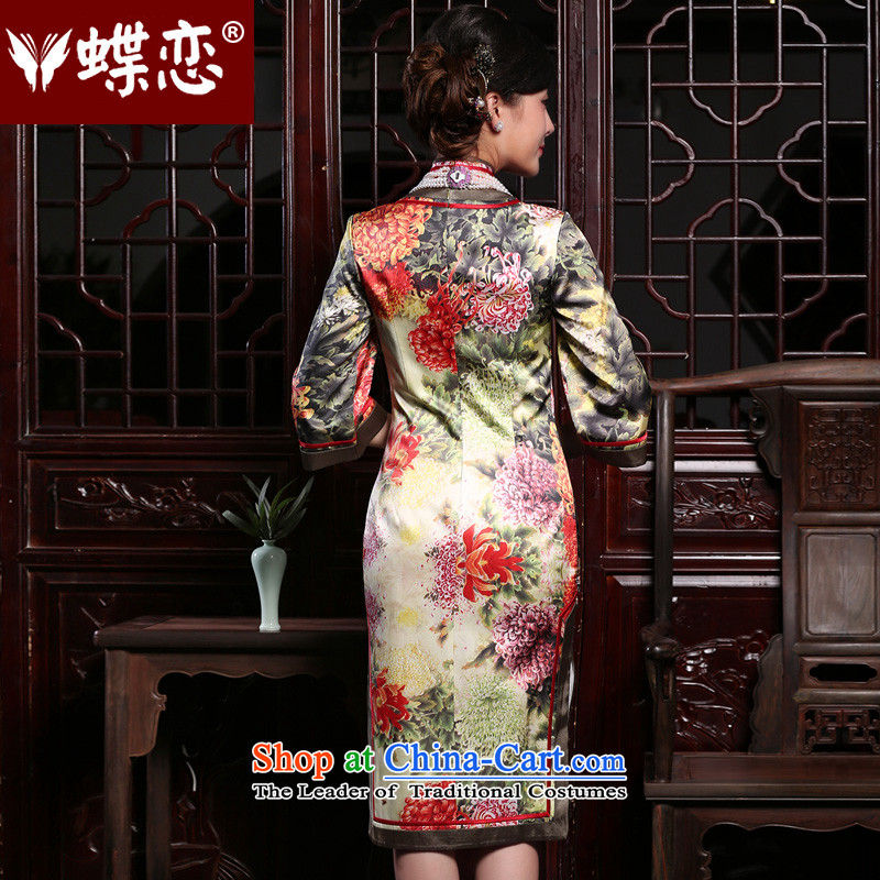 Butterfly Lovers autumn 2015 installed new 2 side of the retro long cheongsam dress improved stylish Silk Cheongsam figure - pre-sale 5 days , L, Butterfly Lovers , , , shopping on the Internet
