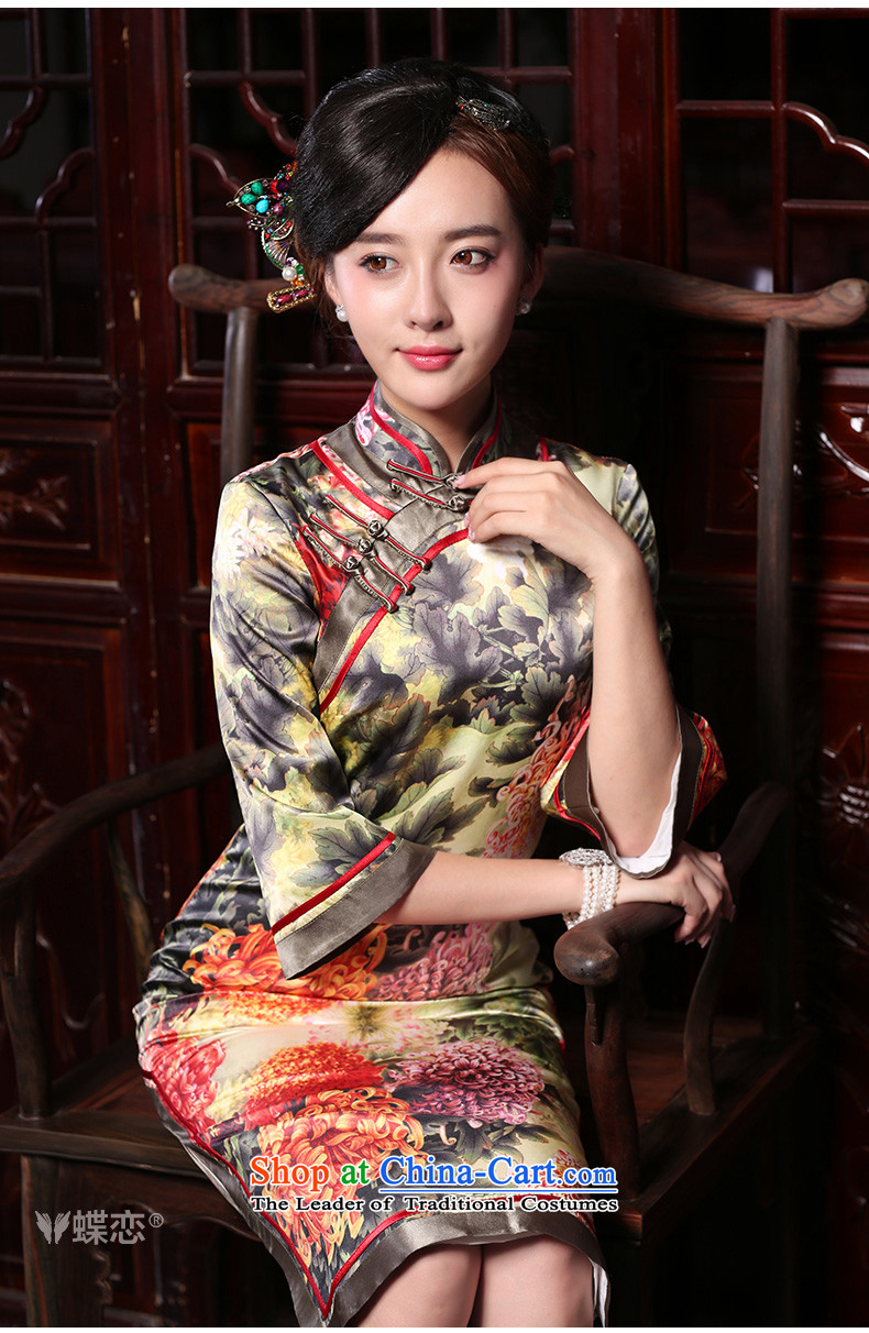 Butterfly Lovers autumn 2015 installed new 2 side of the retro long cheongsam dress improved stylish Silk Cheongsam figure - pre-sale 5 days M pictures, prices, brand platters! The elections are supplied in the national character of distribution, so action, buy now enjoy more preferential! As soon as possible.