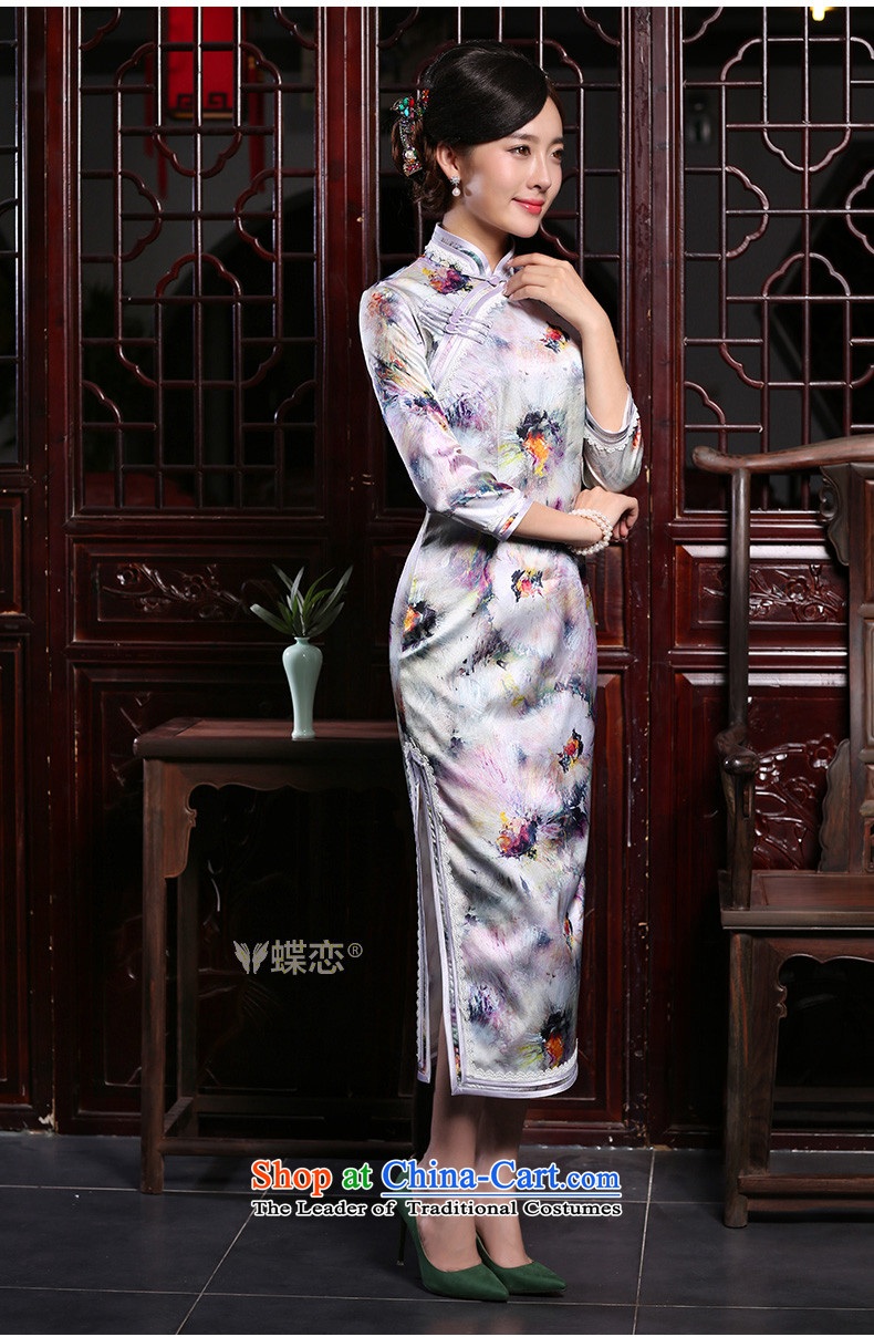 Butterfly Lovers 2015 Autumn new retro 7 cuff, improved stylish herbs extract silk cheongsam dress daily figure - 10 days pre-sale prices, pictures, L brand platters! The elections are supplied in the national character of distribution, so action, buy now enjoy more preferential! As soon as possible.