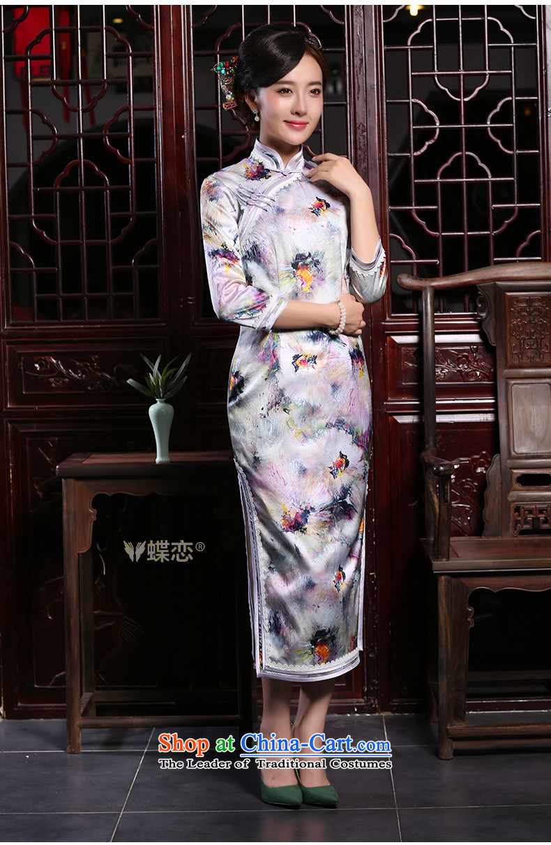 Butterfly Lovers 2015 Autumn new retro 7 cuff, improved stylish herbs extract silk cheongsam dress daily figure - 10 days pre-sale prices, pictures, M brand platters! The elections are supplied in the national character of distribution, so action, buy now enjoy more preferential! As soon as possible.