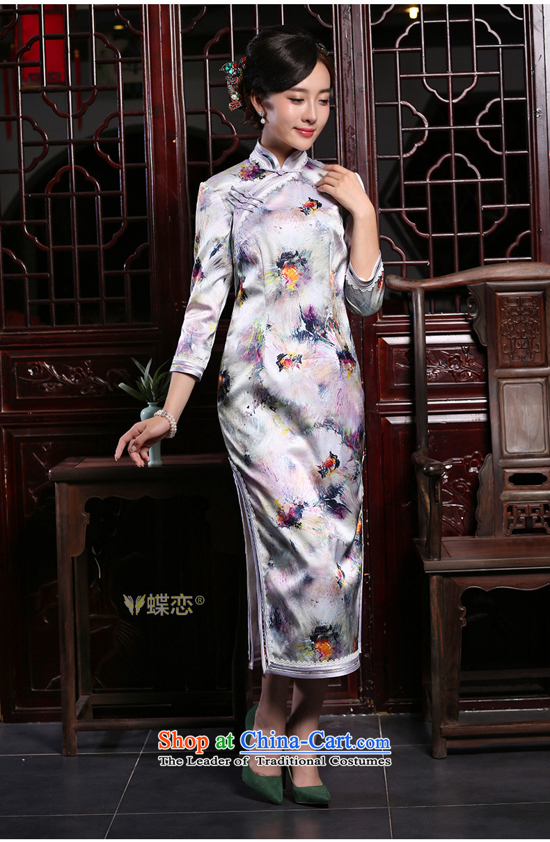 Butterfly Lovers 2015 Autumn new retro 7 cuff, improved stylish herbs extract silk cheongsam dress daily figure - 10 days pre-sale prices, pictures, M brand platters! The elections are supplied in the national character of distribution, so action, buy now enjoy more preferential! As soon as possible.