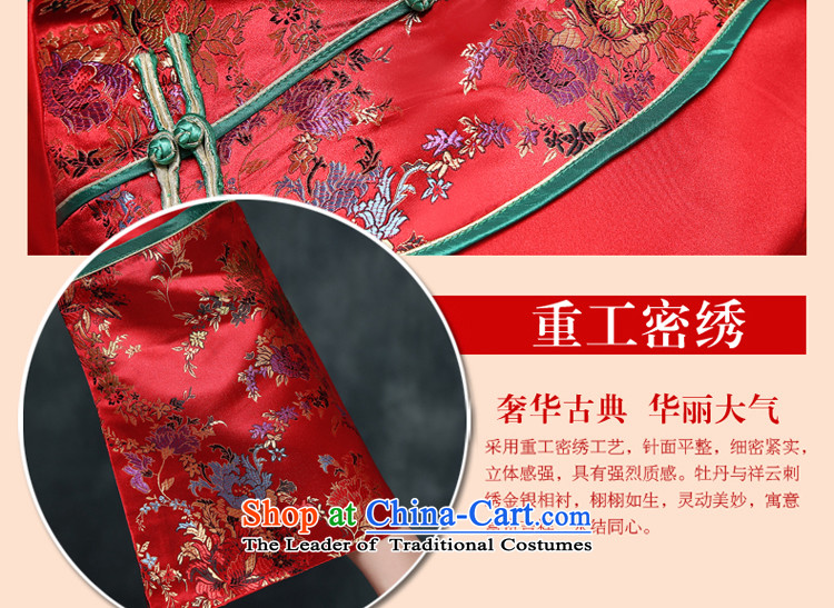 Red-soo Wo Service cheongsam dress bride wedding dress of autumn and winter Chinese Wedding dress-soo Fashion improved bows services kimono Sau Wo Service 3XL picture, prices, brand platters! The elections are supplied in the national character of distribution, so action, buy now enjoy more preferential! As soon as possible.