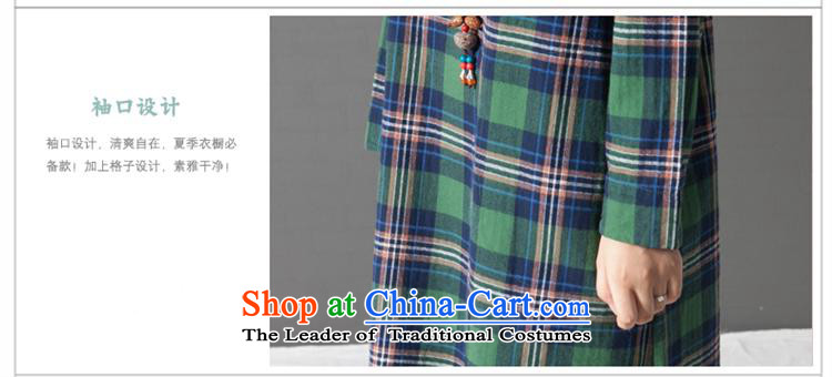 * Store and involved with the new 2015 autumn large segments of the liberal arts van long-sleeved cotton linen dresses female Green Grid XL Photo, prices, brand platters! The elections are supplied in the national character of distribution, so action, buy now enjoy more preferential! As soon as possible.