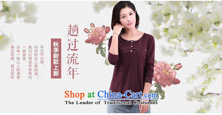The fall in cotton long-sleeved stitching t-shirt with round collar and female forming the Netherlands T-Shirt 