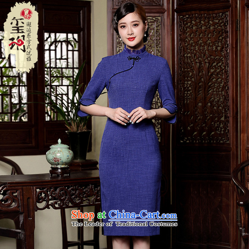 The Seal of original antique dresses elegance improved daily 7 cuff of the forklift truck, Ms. cheongsam dress light gray M seal decreased by , , , shopping on the Internet