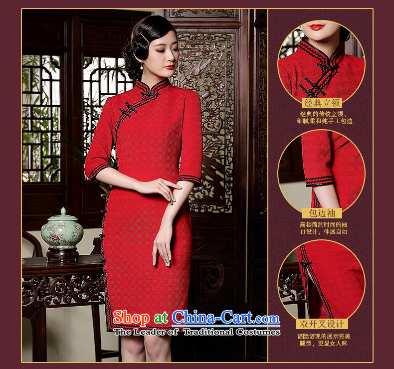 The fall of the new seal improvement of the forklift truck bride bows cheongsam dress qipao retro elegant red dress RED M picture, prices, brand platters! The elections are supplied in the national character of distribution, so action, buy now enjoy more preferential! As soon as possible.