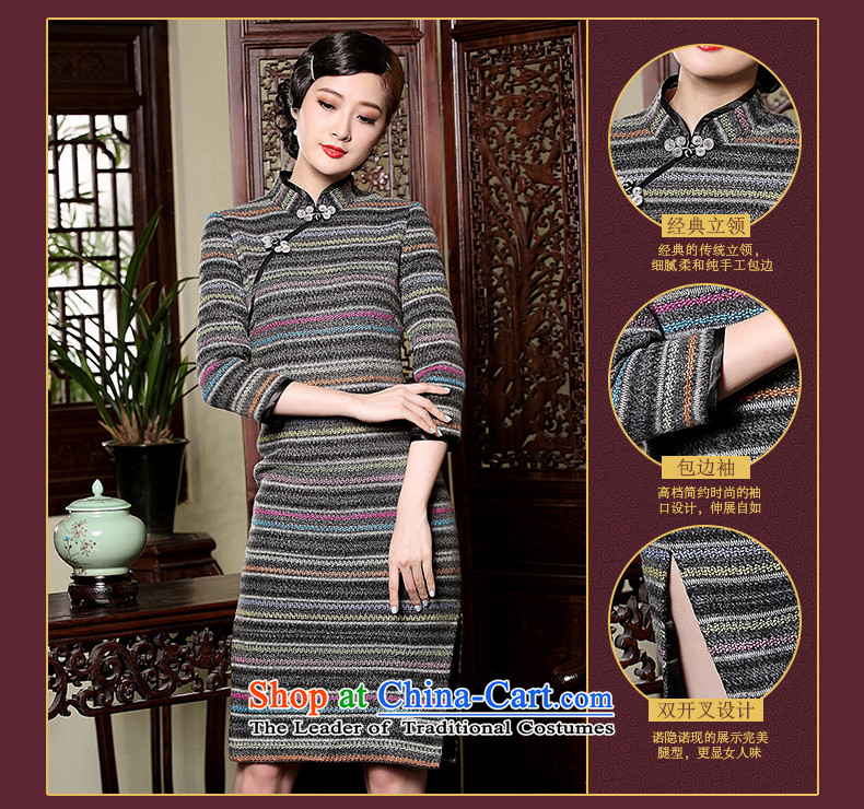 Seal of stylish streaks gross? 2015 Autumn qipao skirt the new improved elegant qipao arts long-sleeved Tang dynasty picture color XL 20-day pre-sale prices, pictures, brand platters! The elections are supplied in the national character of distribution, so action, buy now enjoy more preferential! As soon as possible.