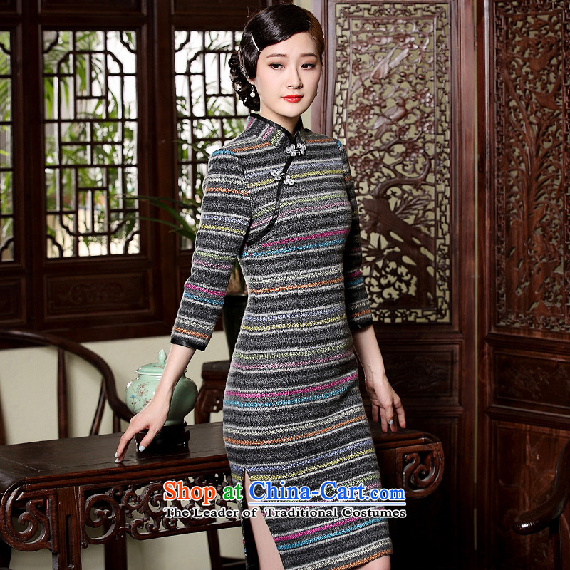 Seal of stylish streaks gross? 2015 Autumn qipao skirt the new improved elegant qipao arts long-sleeved Tang dynasty picture color XL pre-sale 20 days, and seal of , , , shopping on the Internet