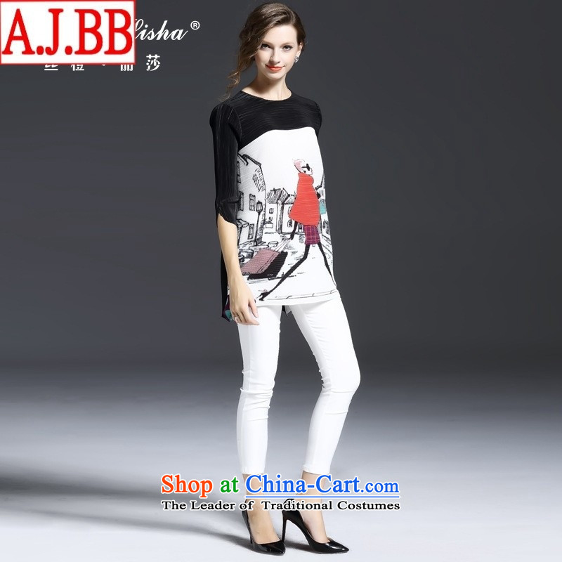 The Black Butterfly European site Fall 2015 for women in Europe Figures Figure loose and neck sleeved shirt light blue are code ,A.J.BB,,, shopping on the Internet