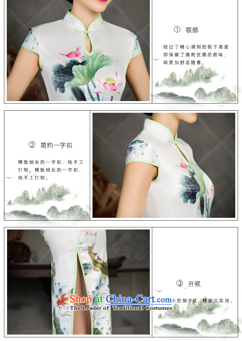 Lin Ching-such as water cool green lotus summer thin silk) Elastic satin Silk Cheongsam long large urged summer qipao offer Lin Nunnery such as water XL Photo, prices, brand platters! The elections are supplied in the national character of distribution, so action, buy now enjoy more preferential! As soon as possible.