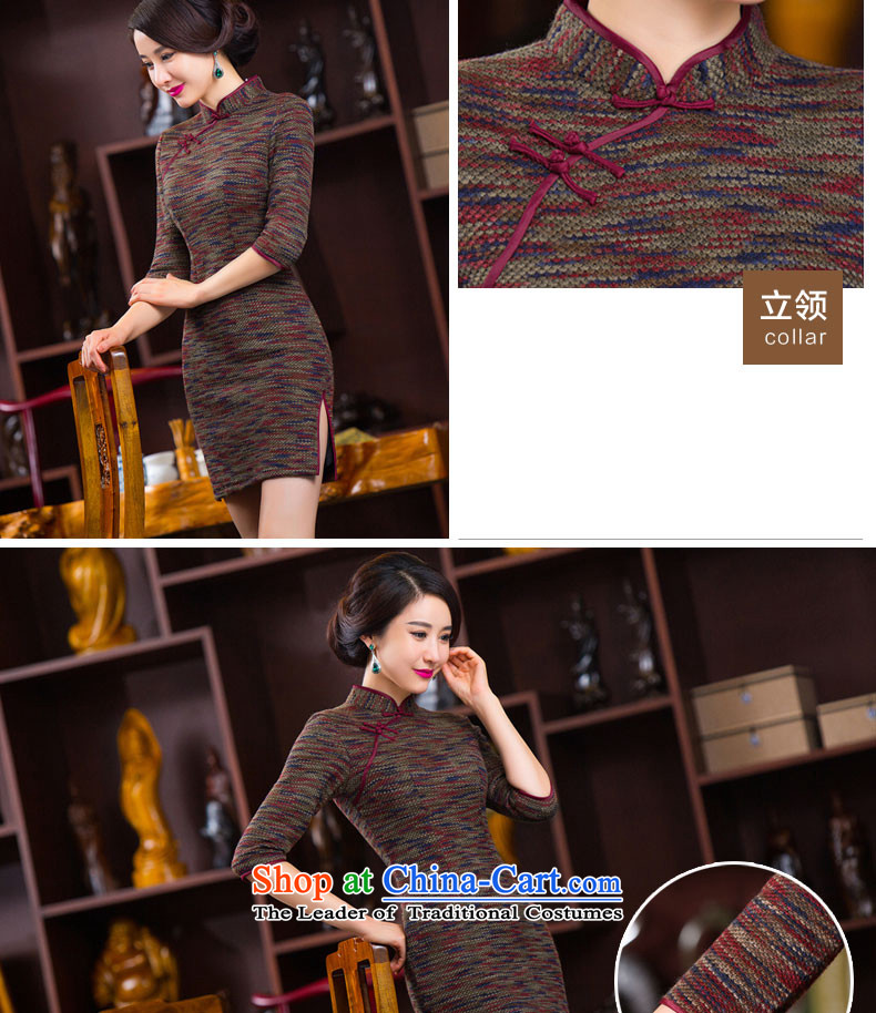 2015 Autumn and winter new cheongsam dress daily in Sau San cuff stylish improved gross short of what knitting dress photo, color M brand, prices, picture platters! The elections are supplied in the national character of distribution, so action, buy now enjoy more preferential! As soon as possible.