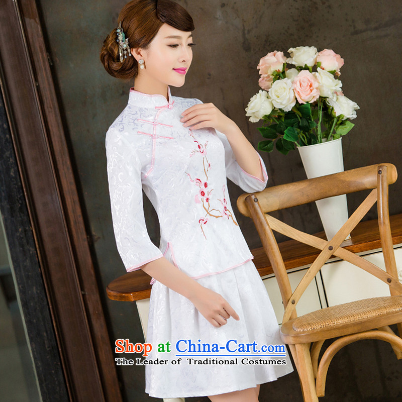 Economy figure 2015 new dulls daily cheongsam dress retro style kit two white M economy figure (TIMITU) , , , shopping on the Internet
