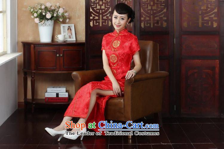 She was particularly Trim Sau San New President Tang dynasty qipao Mock-neck damask cheongsam dress long skirt girl China wind Sau San female qipao banquet service Red 2XL Photo, prices, brand platters! The elections are supplied in the national character of distribution, so action, buy now enjoy more preferential! As soon as possible.