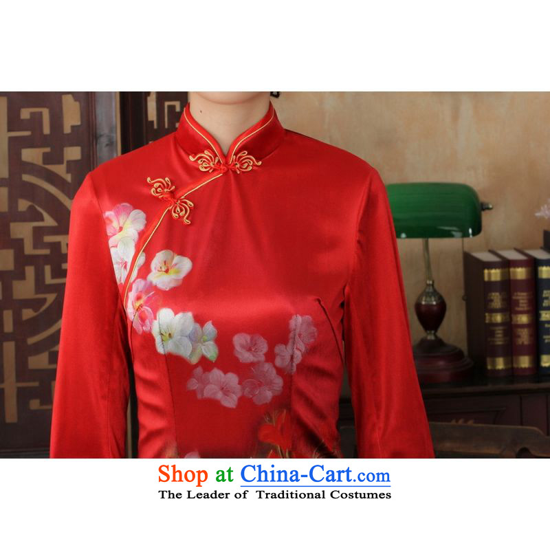 She was particularly international women's wedding dresses Tang Dynasty Chinese qipao Sau San skirt long skirt superior Stretch Wool cheongsam dress Kim Sau San 7 Cuff Color XL, especially her picture was decorated , , , shopping on the Internet