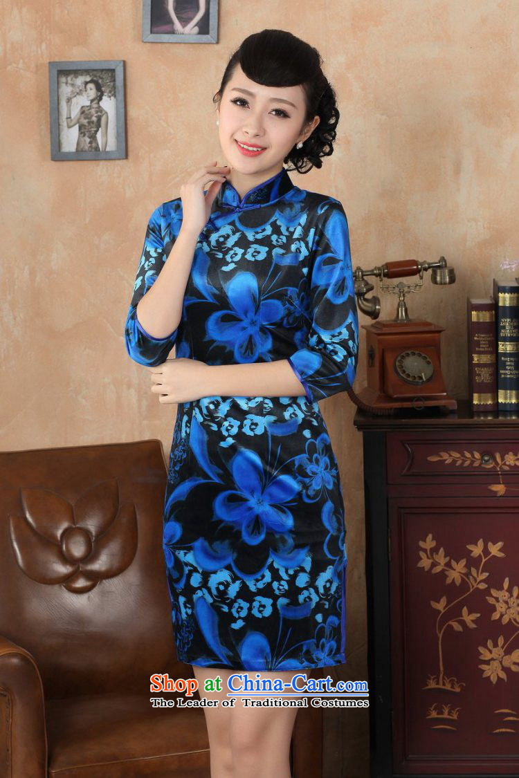 She was particularly international women's wedding dresses with TANG Sau San new Superior Stretch Wool qipao seven gold Autumn and Winter, dresses cuff dresses Blue M picture, prices, brand platters! The elections are supplied in the national character of distribution, so action, buy now enjoy more preferential! As soon as possible.