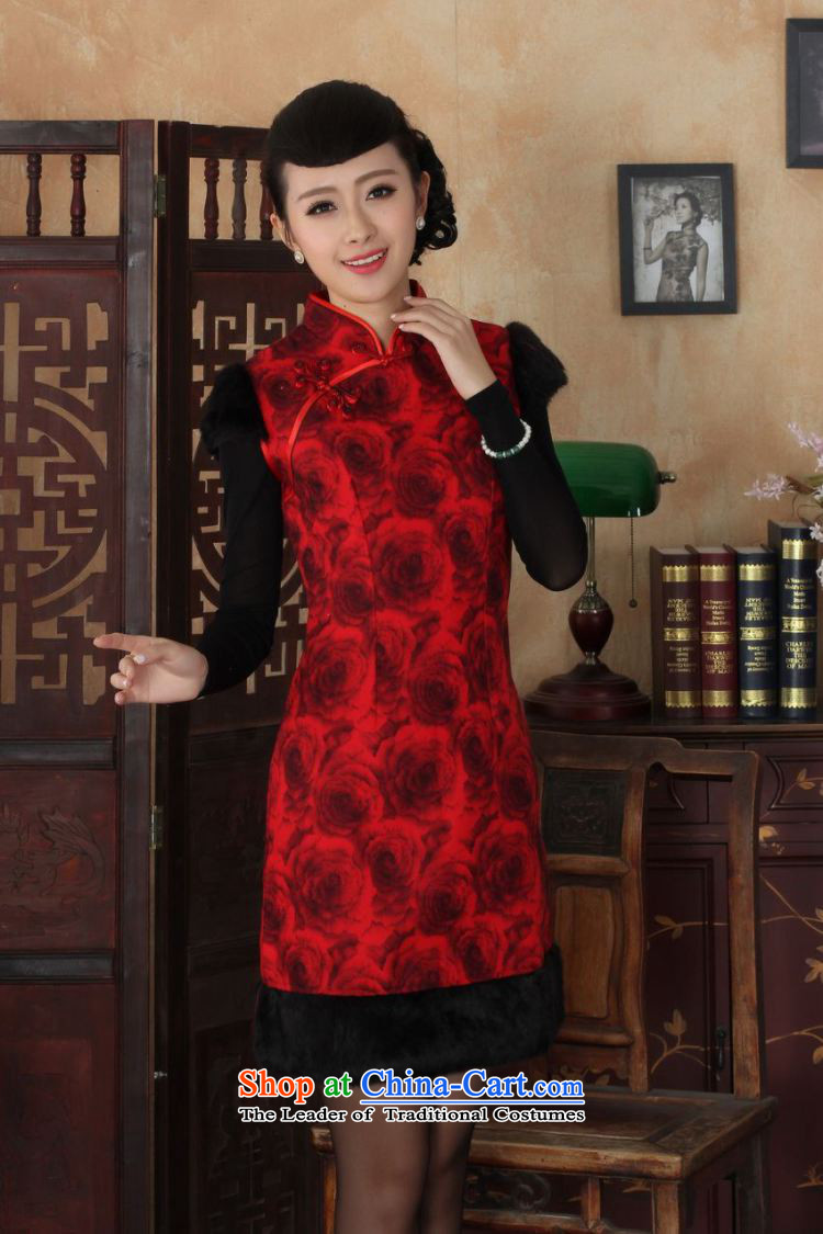 She was particularly Trim Sau San female wedding dresses qipao mother replacing Ms. Tang dynasty qipao improved winter cheongsam collar Foutune of dress dresses Red 2XL Photo, prices, brand platters! The elections are supplied in the national character of distribution, so action, buy now enjoy more preferential! As soon as possible.