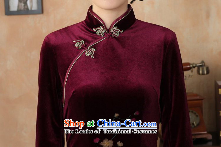 She was particularly International New Superior Stretch Wool long qipao Kim 7 cuff autumn and winter, dresses dresses Female dress wedding services wine red XL Photo, prices, brand platters! The elections are supplied in the national character of distribution, so action, buy now enjoy more preferential! As soon as possible.