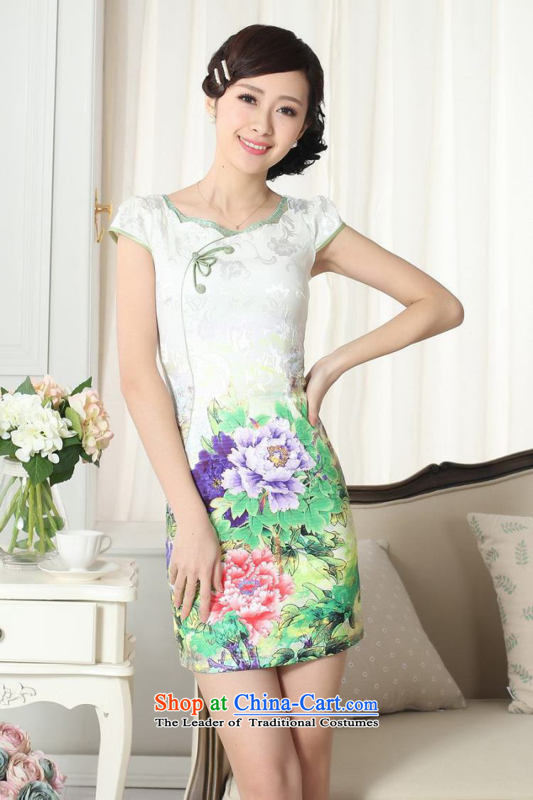 She was particularly International new summer elegance Tang dynasty qipao improved graphics thin short cheongsam picture color M brand, prices, picture platters! The elections are supplied in the national character of distribution, so action, buy now enjoy more preferential! As soon as possible.
