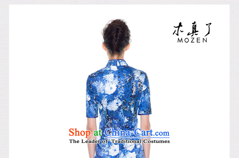 The true of silk wood elastic cheongsam dress autumn 2015 new boxed retro qipao improved stylish mother boxed 0810 10 blue Xxl(a) picture, prices, brand platters! The elections are supplied in the national character of distribution, so action, buy now enjoy more preferential! As soon as possible.