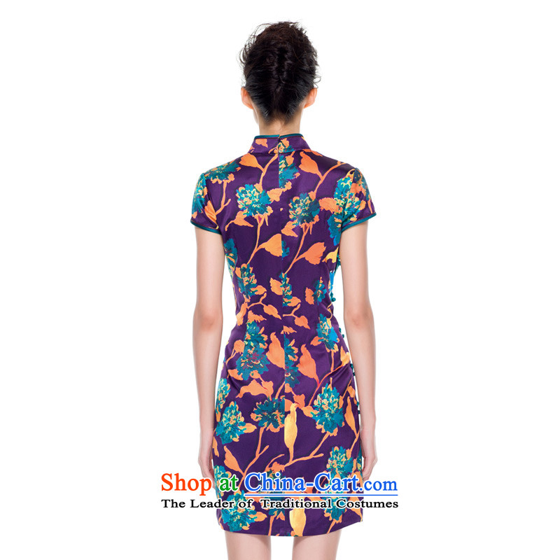 The true of silk wood qipao 2015 new fall inside of ethnic improved cheongsam dress daily mother replacing 0827 banquet 16 purple , L, wooden really a , , , shopping on the Internet