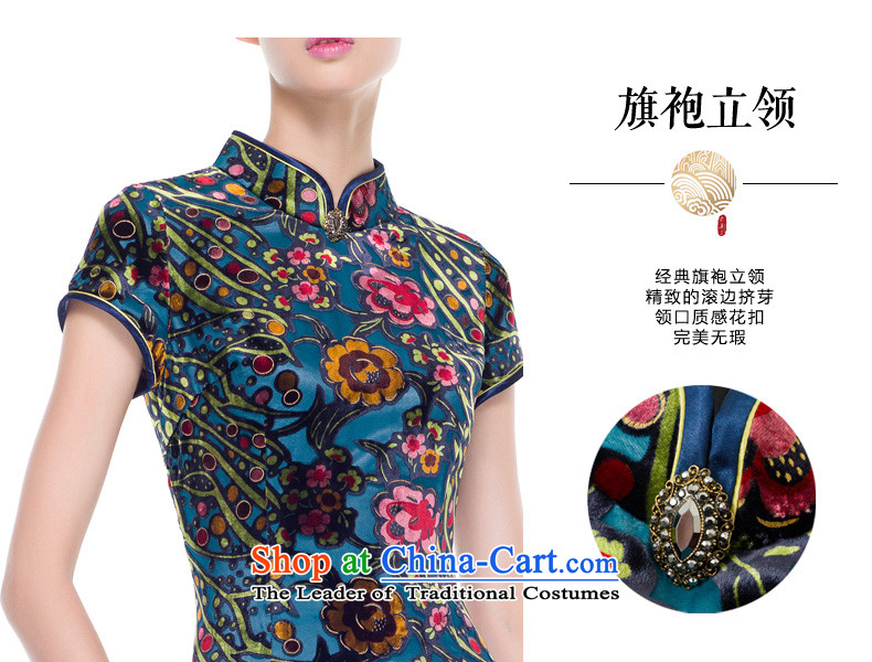 The improvement of qipao wood really fall 2015 new for women daily mother replacing cheongsam dress banquet 43111 10 deep blue XL Photo, prices, brand platters! The elections are supplied in the national character of distribution, so action, buy now enjoy more preferential! As soon as possible.