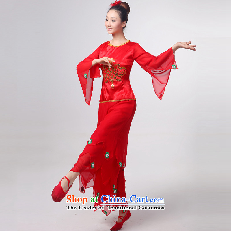 The autumn 2015 New Call Opening the dancers dance dance encouraging services will hurt our dance waist encouraged by female Stage Costume red high collar M King Coconut , , , shopping on the Internet