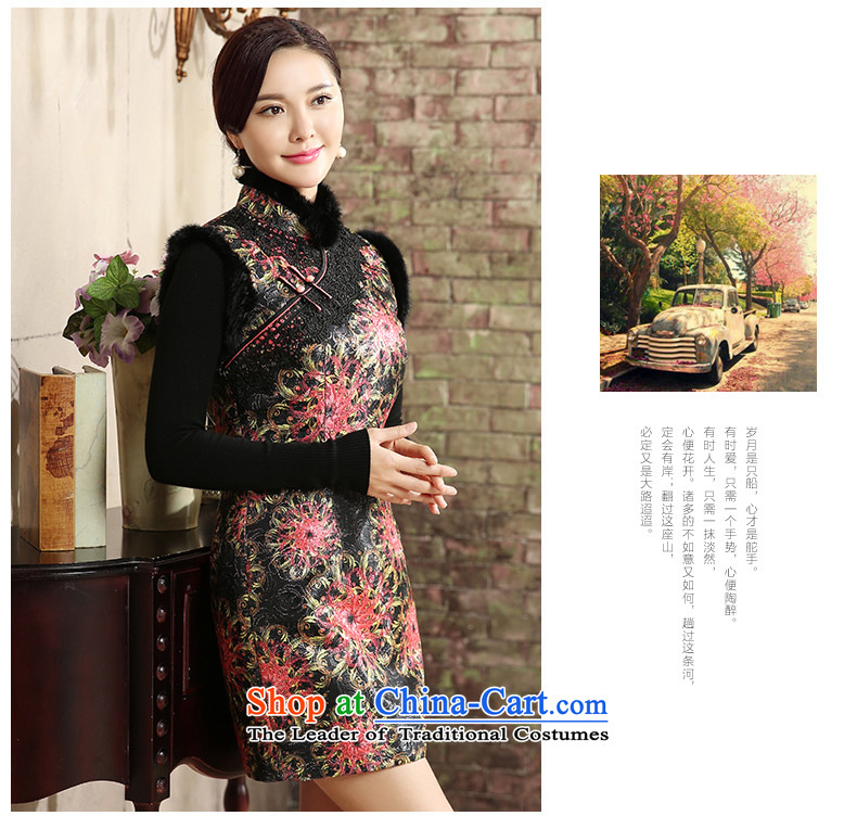 [Sau Kwun Tong] for the autumn and winter 2015 new stamp clip cotton qipao retro warm wool stitching QW5827 SUIT XXL picture, prices, brand platters! The elections are supplied in the national character of distribution, so action, buy now enjoy more preferential! As soon as possible.