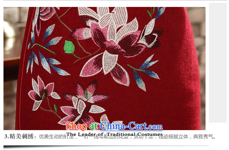 [Sau Kwun Tong] spend with Heung 2015 Fall/Winter Collections of new long-sleeved wool embroidery retro cheongsam dress? QC581 RED XXL picture, prices, brand platters! The elections are supplied in the national character of distribution, so action, buy now enjoy more preferential! As soon as possible.
