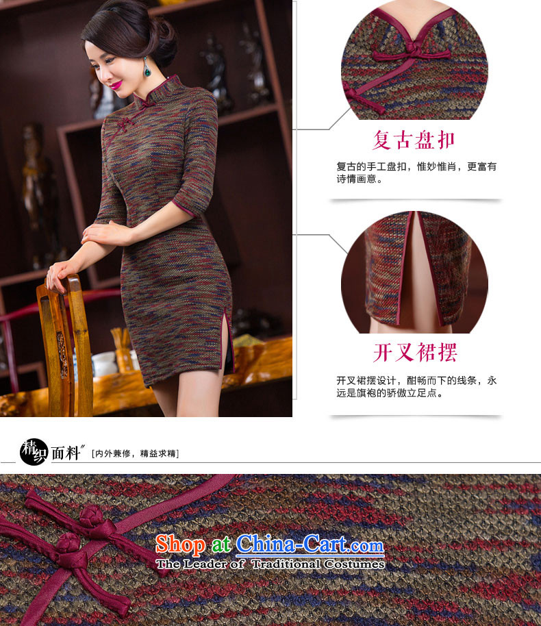 2015 Autumn and winter new cheongsam dress daily in Sau San cuff stylish improved gross short of what knitting dress photo, color pictures, prices, 2XL brand platters! The elections are supplied in the national character of distribution, so action, buy now enjoy more preferential! As soon as possible.
