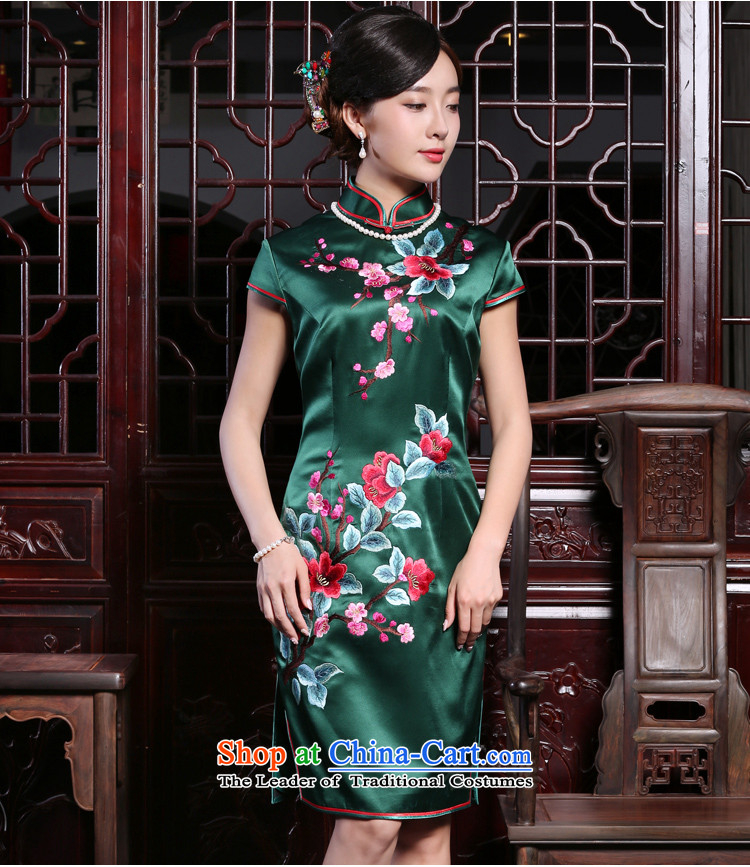 Love of birds spend Athena 2015 Autumn Snapshot Loaded new heavyweight silk manually push short-sleeved qipao QD924 embroidered figure XL Photo, prices, brand platters! The elections are supplied in the national character of distribution, so action, buy now enjoy more preferential! As soon as possible.
