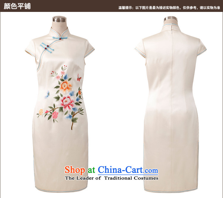 Love of birds Chiu dyeing new) Autumn 2015 heavyweight silk embroidery on pushing a retro short of silk cheongsam dress  QD930 figure S picture, prices, brand platters! The elections are supplied in the national character of distribution, so action, buy now enjoy more preferential! As soon as possible.