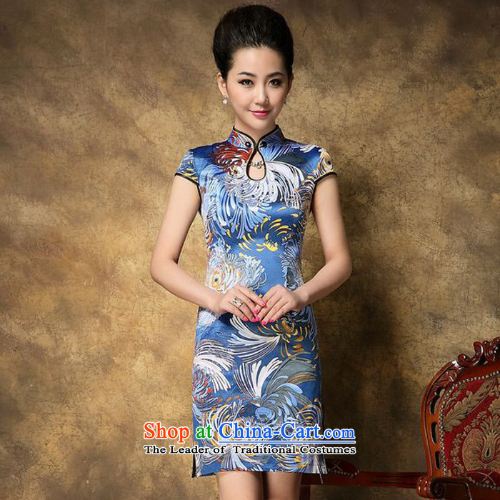 Mano-hwan's 2015 new products for autumn and winter temperament female qipao skirt retro improved cheongsam dress in daisy- L picture, prices, brand platters! The elections are supplied in the national character of distribution, so action, buy now enjoy more preferential! As soon as possible.