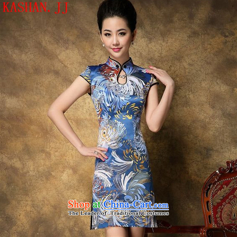 Mano-hwan's 2015 new products for autumn and winter temperament female qipao skirt retro improved cheongsam dress in daisy- L, Susan Sarandon Zaoyuan (KASHAN.JJ card) , , , shopping on the Internet