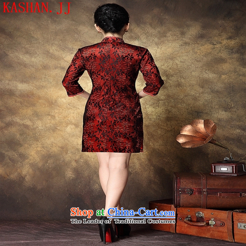 Mano-hwan's European Women's stylish qipao site retro Tang Dynasty Palace Chinese embroidery lace cheongsam picture color XL, Susan Sarandon bandying (KASHAN.JJ card) , , , shopping on the Internet