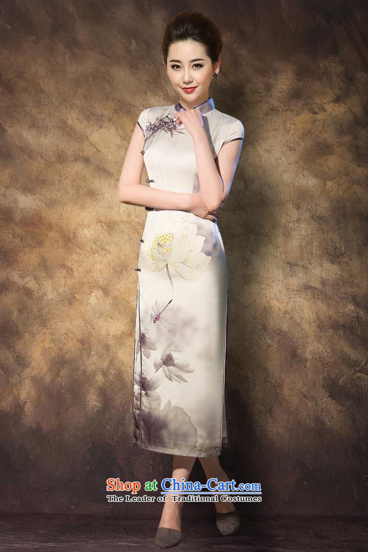 Mano-hwan's 2015 Summer Silk Cheongsam retro long silk dress dresses large clothing as figure L picture, prices, brand platters! The elections are supplied in the national character of distribution, so action, buy now enjoy more preferential! As soon as possible.