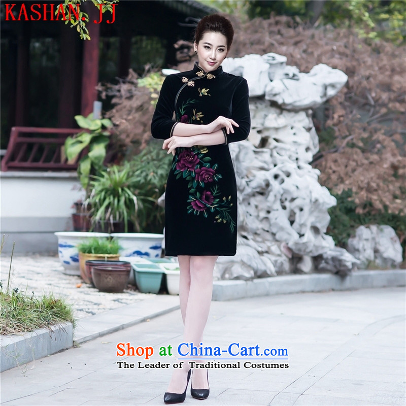 Mano-hwan's new fall ethnic scouring pads in the Sau San cuff qipao skirt Stylish retro short of improved cheongsam dress dresses figure , L, Susan Sarandon Zaoyuan (KASHAN.JJ card) , , , shopping on the Internet